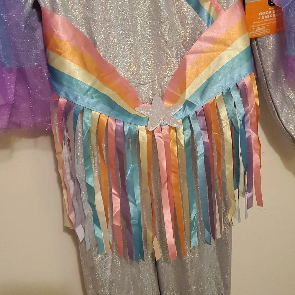 Rock Star Unicorn Costume‎ - Silver and Multicolor - Picture 7 of 9